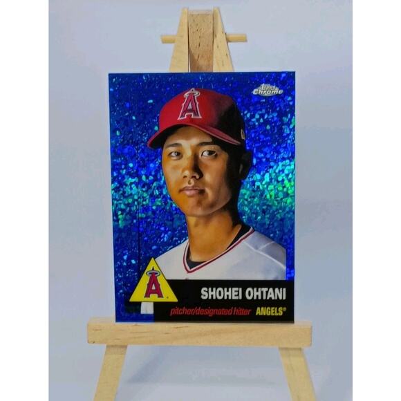 2022 Shohei Ohtani #1 SP 146/199 Topps Chrome Plat. Ann. Blue Mini Diamond - Picture 1 of 7